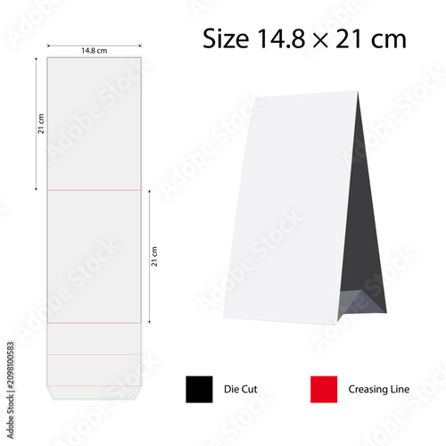 Table Tent Card Die Cut Template