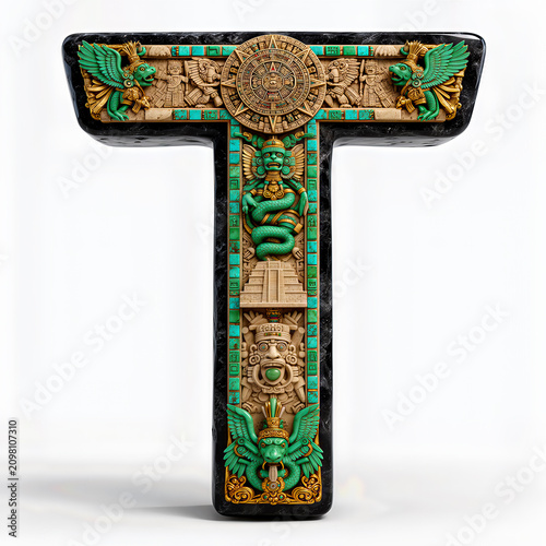 letra T, aztecas, serpiente, emplumado, piramide, mexico, calendario, azteca, jade, tallado, artesanal, obsidiana, negro, simbolismo, mexicanidad, identidad, pueblo, precolombino, uensilios, abecedari