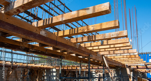 Obraz na płótnie Estructura de madera para cinstrucción