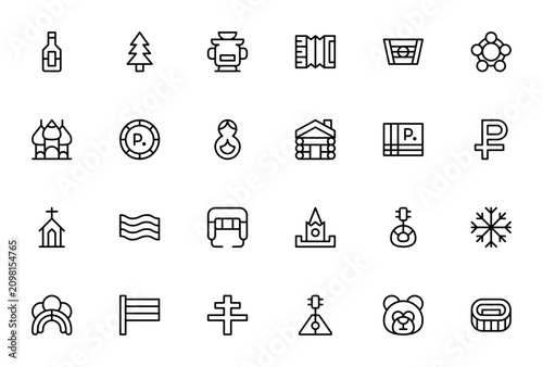 Принти на полотні Russia icon pack