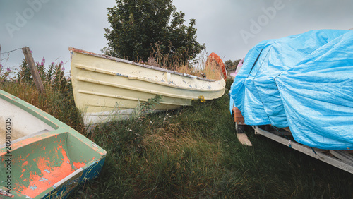 Schilderij op canvas Cambois Boat Club on the Wansbeck Estuary, Cambois, Northumberland, July 2026