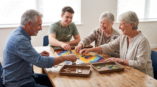Intergenerational Mosaic Mural Workshop at Senior Center