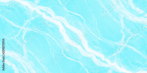 Konstfotografi Light blue marble texture background with white veins for design and arts projec
