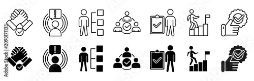 Photos Trust building icon set