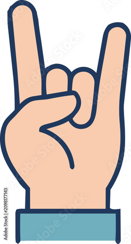Rock Hand Gesture Illustration