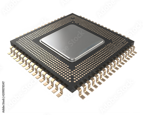Electronic Circuit Board Isolated on Transparent Background, Printed Circuit Board PCB with Microchips for Electronics, Computing, Engineering, and Technology Concepts