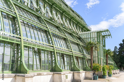Fotografie The image presents the stunning greenhouse at Schonbrunn Palace in Austria showc