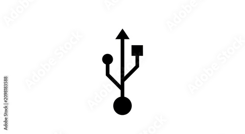 usb connector symbol technology icon.