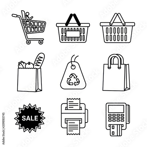Shopping icons for ecommerce business 1.