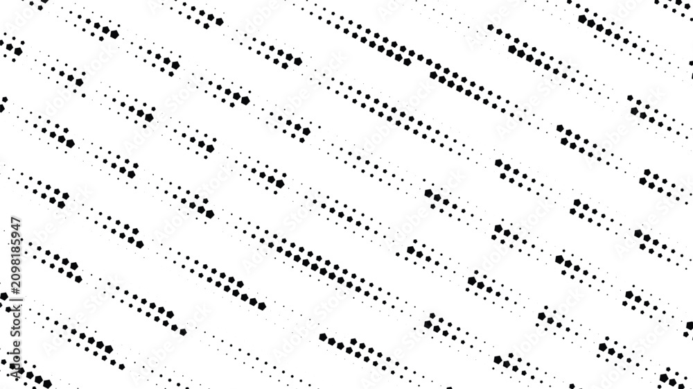 Fototapeta premium Abstract Halftone Pattern Background with Diagonal Black Dots in Minimalist Style