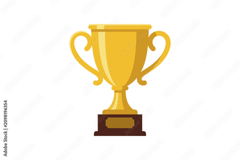 Fototapeta premium Gold Trophy Cup Vector Illustration