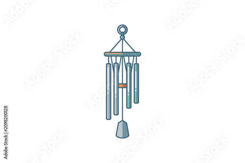 Fotografía Wind Chime Vector Illustration