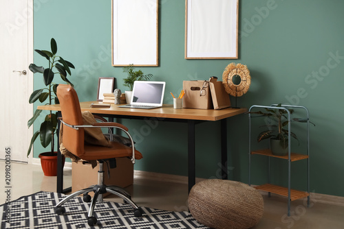 Interior of office with wor...
