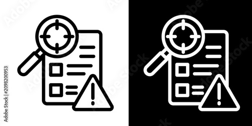 Bild auf Leinwand Error Proofing  Icon Set White Line Style Collection