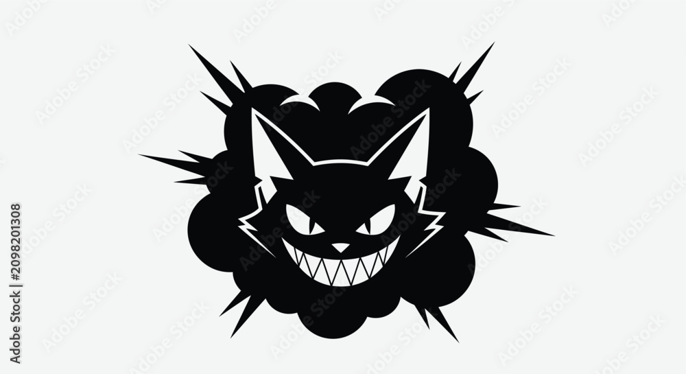 Φωτογραφία Menacing Cat Illustration with Sharp Features and Intense Expression