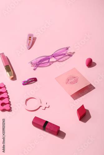 Composition with lipsticks,...