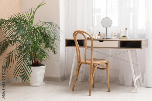 Table with different cosmet...