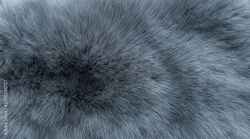Close-up of Soft Gray Fur Texture for Background or Design.