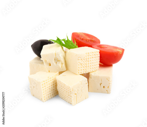 Delicious feta cheese piece...