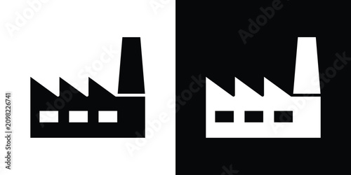 Industry icon line pictogram set