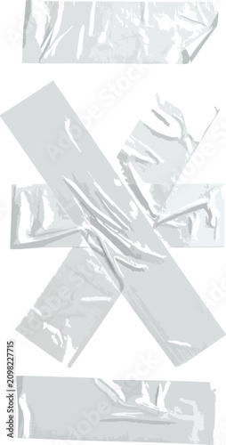 Isolated grey tape strips a...