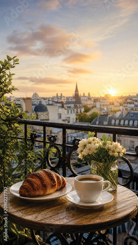 European Cityscape at Sunrise