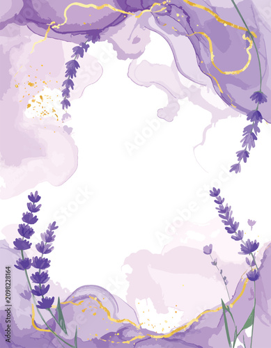 Purple lavender flowers wit...