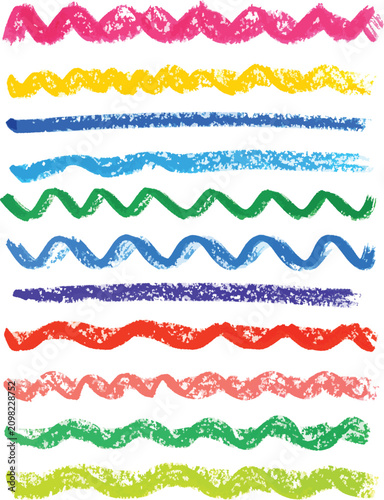 Collection of colorful cray...