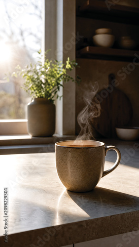 Steaming Hot Cup of Coffee