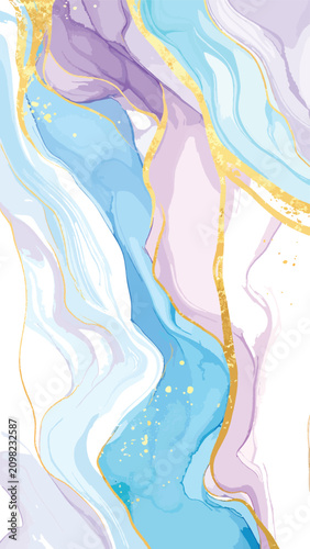 Abstract fluid art with flo...