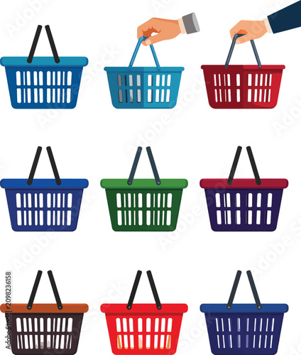 Set of colorful shopping ba...
