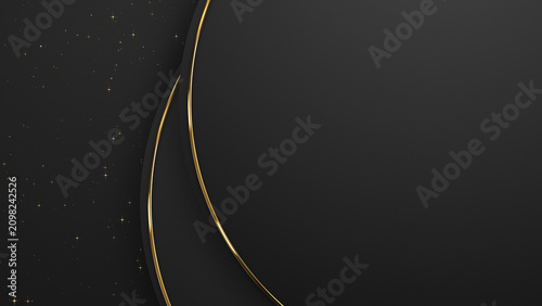 Minimalist Obsidian Arc Stardust Gold Particles Awards Trailer Titles Cinematic Openers Intro Luxury Background Loop