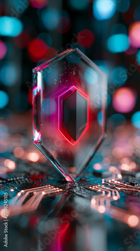 Holographic Hexagon Emblem:...
