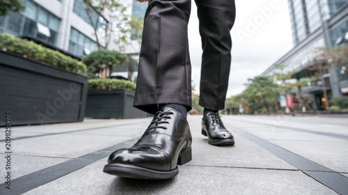 Business Man Striding Forwa...