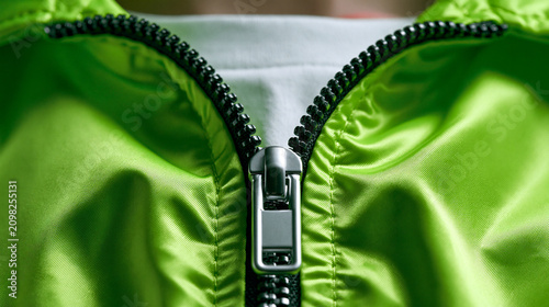 Zipper Close-Up: A sharp, d...