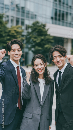 Asian Business Team Success...