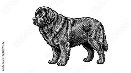 Obraz na płótnie Large Dog Breed Standing Alone.