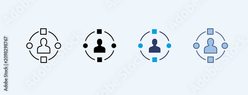 Bild auf Leinwand Adaptability Multiple Icon Illustration Vector