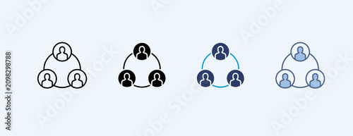 Collaboration Multiple Icon Illustration Vector
