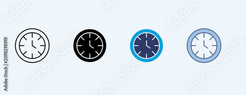Time Multiple Icon Illustration Vector