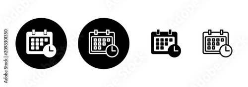 Calendar icon logo design. Calender sign and symbol. Schedule icon symbol