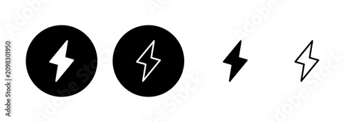 Tableau sur toile Lightning icon logo design