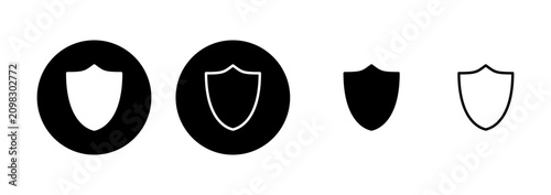 Bild auf Leinwand Shield icon logo design