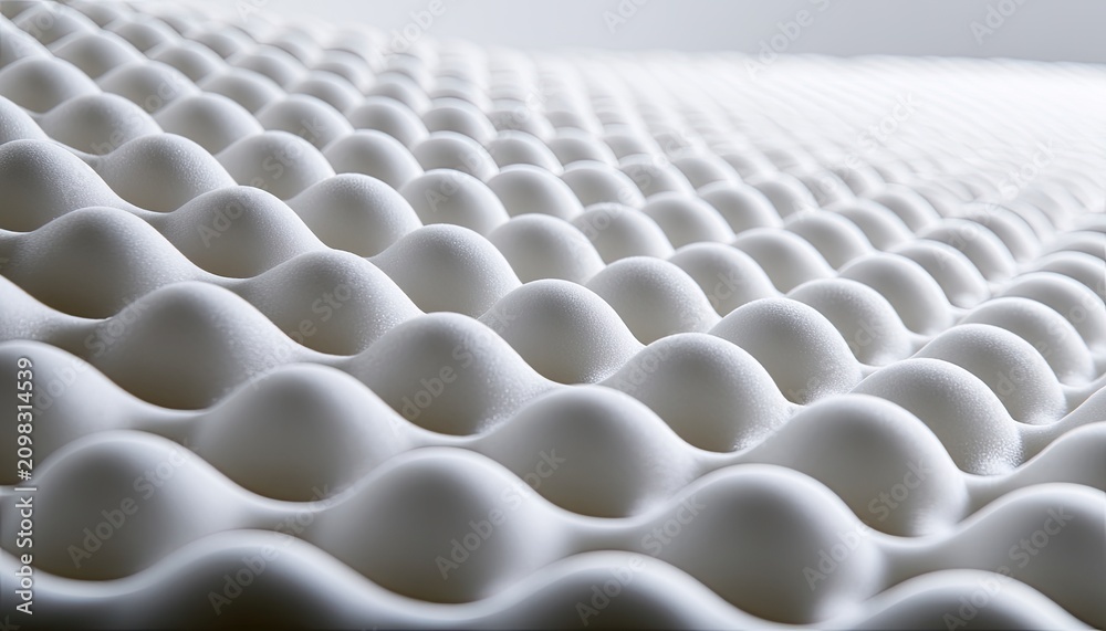 Fototapeta premium Close-up texture of a white, contoured, patterned surface creating wave-like formations