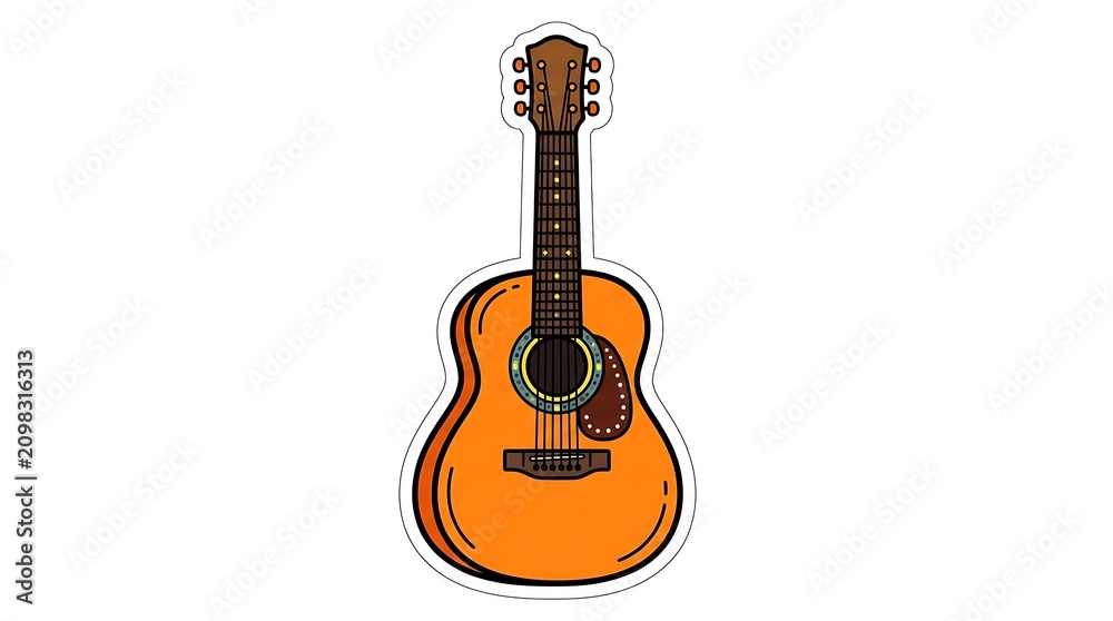 Obraz premium Acoustic Guitar Illustration