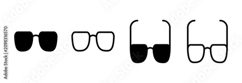 Glasses icon symbol for apps and websites. Glasses sign and symbol