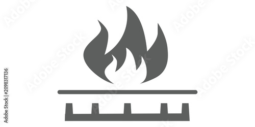Tableau sur toile gas stove icon