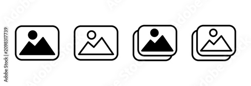 Picture icon symbol for apps and websites. photo gallery sign and symbol. image icon