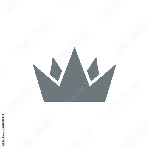 Billede på lærred Simple crown icon outline, royal symbol for leadership, power, success, and roya