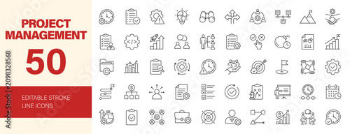 Obraz na płótnie Project management icon set